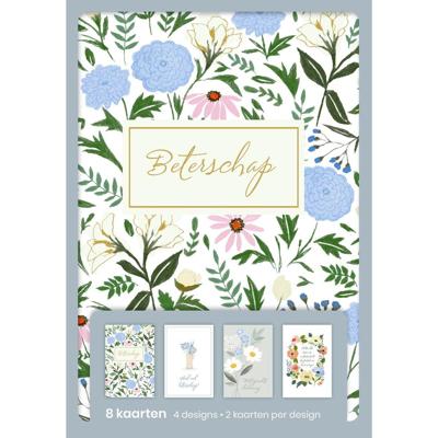 hallmark wenskaarten, beterschap, blister van 8 stuks