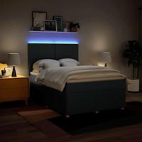 Boxspring met matras stof blauw 160x200 cm - thumbnail