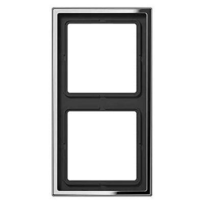 Jung LS990 afdekraam 2-voudig glanzend chroom