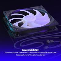 endorfy Fluctus 140 PWM ARGB PC-ventilator Zwart (b x h x d) 140 x 140 x 25 mm Incl. LED-verlichting - thumbnail