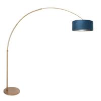 Steinhauer BooglampSparkled Light brons met blauwe kap Ø 45cm - 4307BR - thumbnail