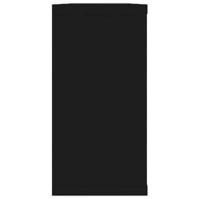 Wandschappen kubus 4 st 100x15x30 cm spaanplaat zwart