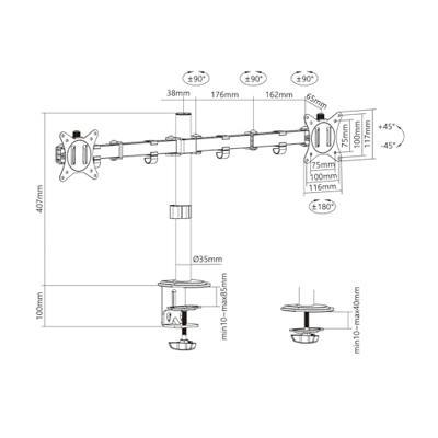 TV houder Aisens DT32TSR-149 17"-32" 18 kg TV houder Aisens DT32TSR-149 17"-32" 18 kg
