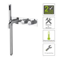 Badkraan BWS Exclusive Thermostaat Inbouw 2-knops Chroom - thumbnail