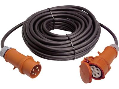 AS Schwabe 61034 Stroom Verlengkabel 32 A Zwart 50.00 m H07RN-F 5G 6 mm²