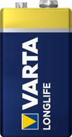 Varta 6LP3146 Longlife 9V Block batterij 6LR61 (verpakt per stuk) Alkaline E-Block Batterijenideaal voor brandmelder rookmelder stemapparaat - thumbnail