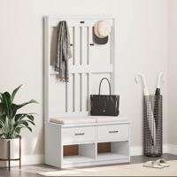 Halboom SANDENS wit 87x40x159,5 cm massief grenenhout - thumbnail