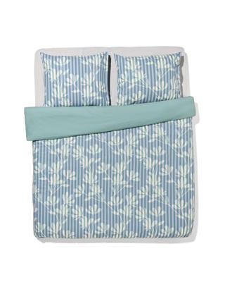 HEMA Dekbedovertrek 200x200/220cm zacht katoen strepen groen-blauw (groen)