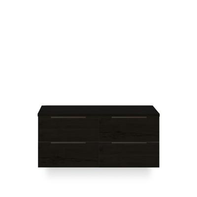 Seville Badmeubelset 120 cm - 4 laden - Wastafel Blad Black Oak Edge greep