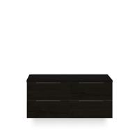 Seville Badmeubelset 120 cm - 4 laden - Wastafel Blad Black Oak Edge greep - thumbnail