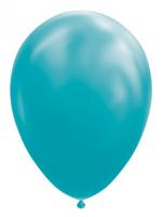 Globos Ballonnen turquoise, 30cm, 10st. - thumbnail