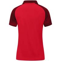 JAKO 6322D Polo Performance Dames - Rood/Zwart - 36 - thumbnail