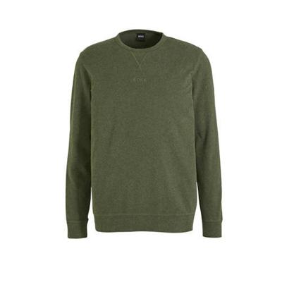 BOSS Casual gemêleerde sweater olijfgroen