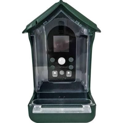 Berger & Schröter ES50BS Voederhuis 150 ml Vogel Groen, Grijs Met bewegingsmelder, camera, geheugenkaartsleuf, zonnepaneel 1 stuk(s) ES50BS