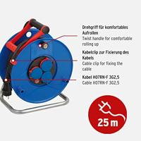 Brennenstuhl 1208440 Kabelhaspel 25.00 m Zwart Randaarde stekker - thumbnail