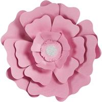 Papier Bloemen, roos, D: 15+25 cm, 230 g, 2 stks - thumbnail