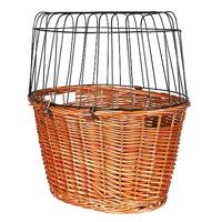 Trixie fietsmand met draadkoepel voorop naturel 44x48x33 cm - thumbnail