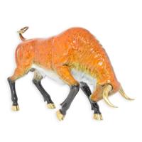 BRONZEN BEELD VAN EEN JONGE STIER - thumbnail