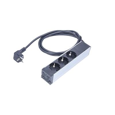 AS Schwabe 18196 Stekkerdoos Zwart, Zilver Randaarde stekker 1 stuk(s)