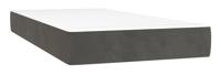 Boxspring met matras fluweel donkergrijs 90x200 cm - thumbnail