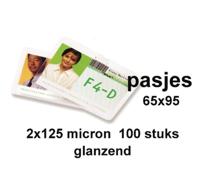 Lamineerhoes gbc kaarthoes 65x95mm 2x125mic - thumbnail