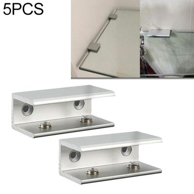 5 STKS dubbel gat aluminiumlegering glas bevestigings clip L 20mm