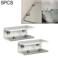 5 STKS dubbel gat aluminiumlegering glas bevestigings clip L 20mm - thumbnail