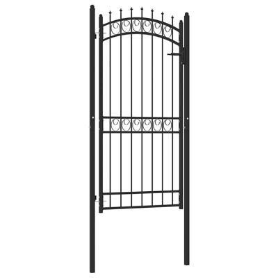 VidaXL Poort met speerpunten 100x200 cm staal zwart VidaXL Poort met speerpunten 100x200 cm staal zwart