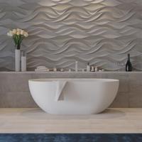 Ligbad Vrijstaand Ideavit Solidera 150x76x53 cm Solid Surface Mat Wit - thumbnail