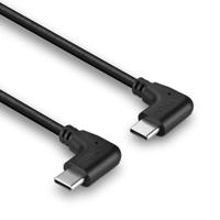 Lindy USB 2.0 kabel type C naar C, gebogen, 0,5 m - thumbnail
