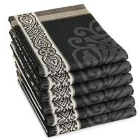 DDDDD Theedoek Rozet grijs 6 stuks - thumbnail