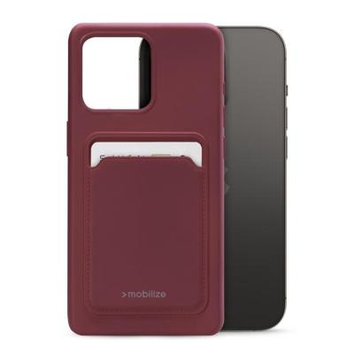 Mobilize Rubber Gelly Card Case Apple iPhone 14 Pro Matt Bordeaux