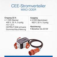 AS Schwabe MIXO Adapter ODER 60529 CEE-stroomverdeler 400 V 32 A - thumbnail