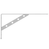 Plankdragers 4 st 30x2,5x15,5 cm roestvrijstaal zilverkleurig - thumbnail