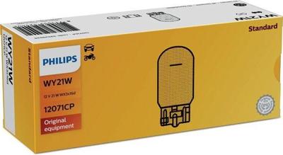 Philips Steeklamp glass base lamps 12v 21w yellow