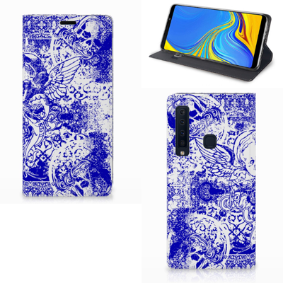 Mobiel BookCase Samsung Galaxy A9 (2018) Angel Skull Blauw Mobiel BookCase Samsung Galaxy A9 (2018) Angel Skull Blauw
