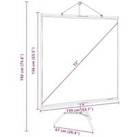 Projectiescherm met statief 72 inch 1:1 - thumbnail