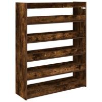 VidaXL Schoenenrek 80x25x100 cm bewerkt hout gerookt eikenkleurig - thumbnail
