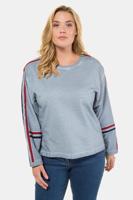 Ulla Popken Sweatshirt, cold dyed, zijsplitten - Grote Maten - thumbnail