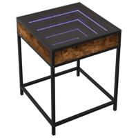 Nachtkastje met Infinity LED 40x40x51 cm gerookt eikenkleurig - thumbnail