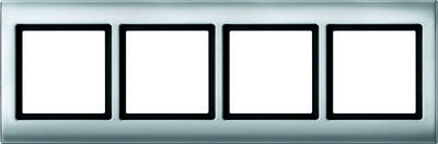 Merten Aquadesign afdekraam 4-voudig aluminium MTN400460