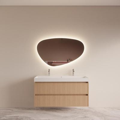 Badmeubelset BWS Riga Met Lako Wastafel Wit 120 cm Licht Eiken Japandi Badmeubelset BWS Riga Met Lako Wastafel Wit 120 cm Licht Eiken Japandi