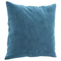 Tweezitsbank met sierkussens 120 cm fluweel blauw - thumbnail