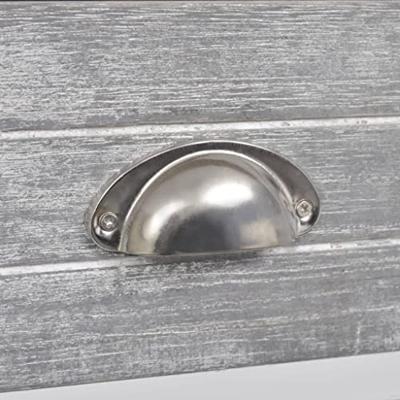 Nachtkastje met 1 lade grijs en wit Nachtkastje met 1 lade grijs en wit