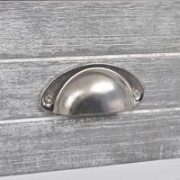 Nachtkastje met 1 lade grijs en wit - thumbnail