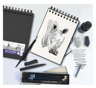 Schetsboek oxford a4 50 vel spiraal