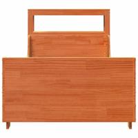 Bedframe zonder matras massief grenenhout wasbruin 75x190 cm - thumbnail