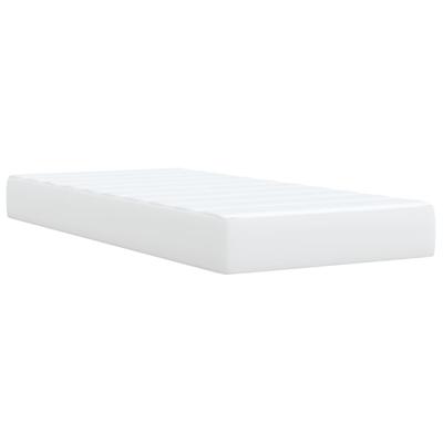 Boxspring met matras kunstleer wit 90x200 cm