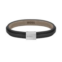Hugo Boss 1580328S Leer 25 cm Heren armband - thumbnail