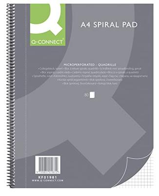 Q-CONNECT collegeblok, ft A4, 80 vel, geruit 5 mm